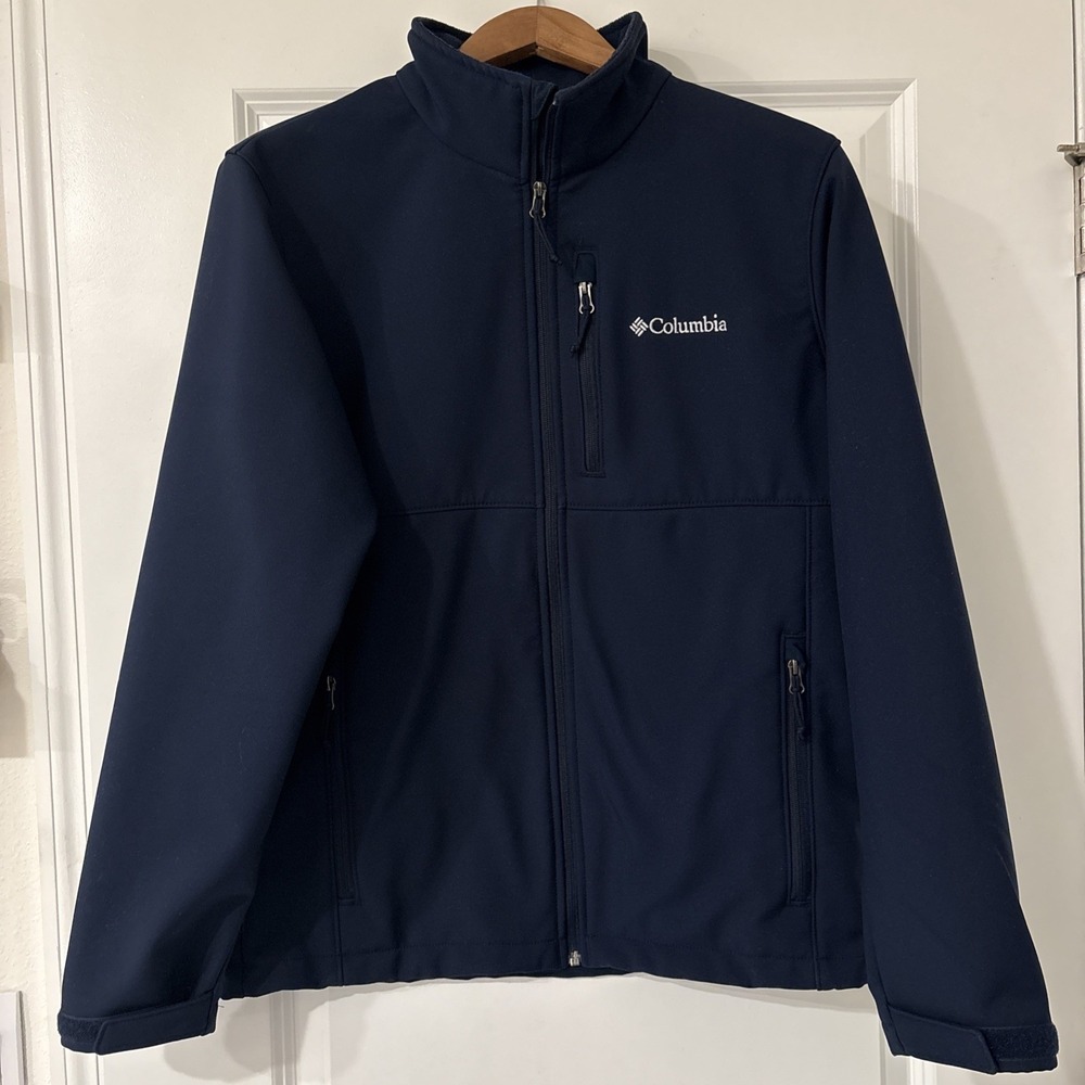 Columbia Men's Ascender Softshell Lightweight‎ Full-Zip Jacket Navy Size Medium
